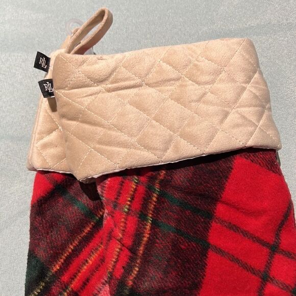 *SHIPS SAME DAY* Ralph Lauren Tartan Plaid Christmas Stocking - Picture 3 of 4